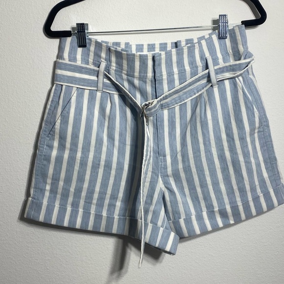 Frame Casual Linen Shorts Stripe - Picture 7 of 8